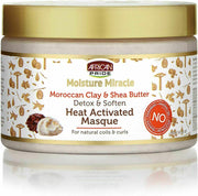 African Pride Moisture Miracle Moroccan Red Clay & Shea Butter Detox & Heat Activated Masque 340gr
